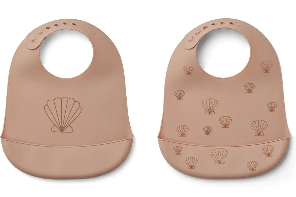 Liewood haklapp silikon Tilda 2-pack, sea shell/pale tuscany