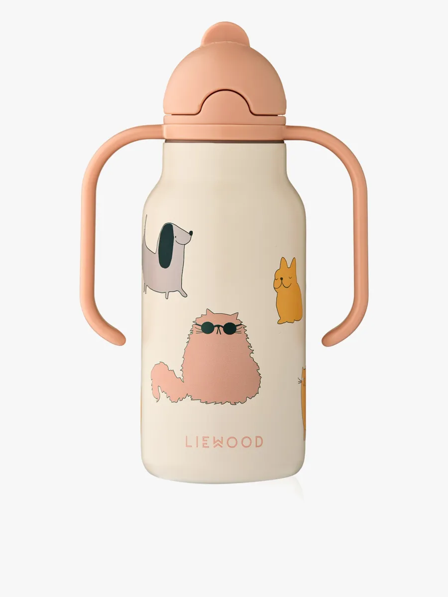 LIEWOOD Kimmie Vattenflaska 250 ml, Cats &  Dogs/ Sandy