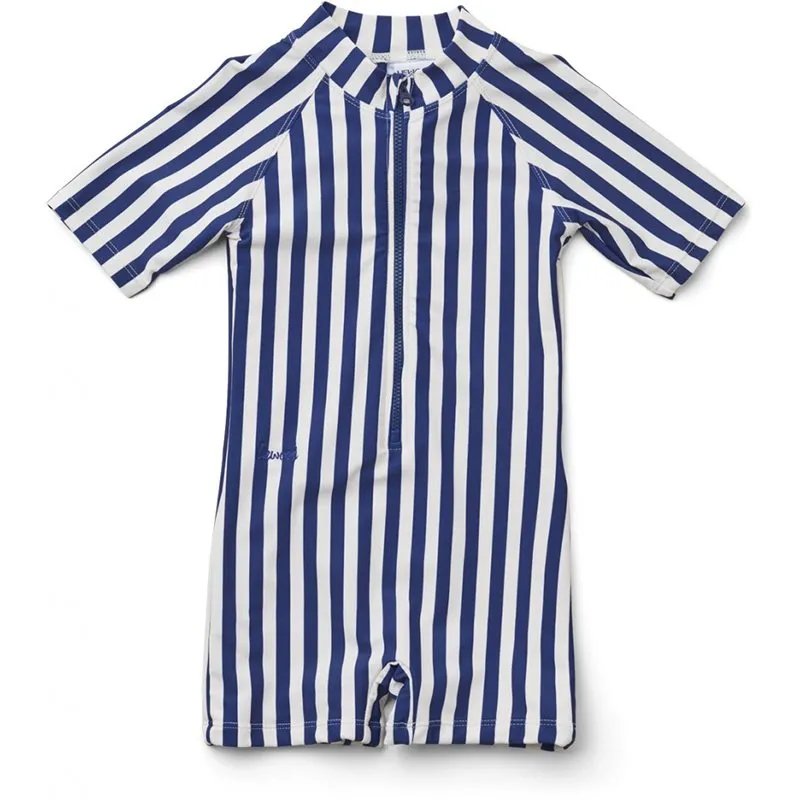 Liewood UV-dräkt/jumpsuit Max Swim stl 56/62, stripe navy