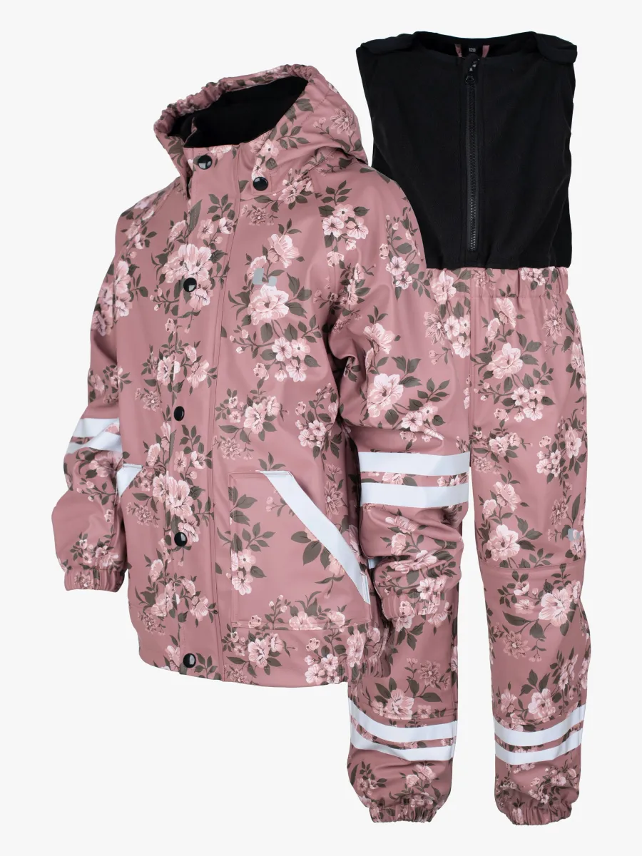 Lindberg Lekhyttan Fodrat Regnställ, Rose/Brown, 100