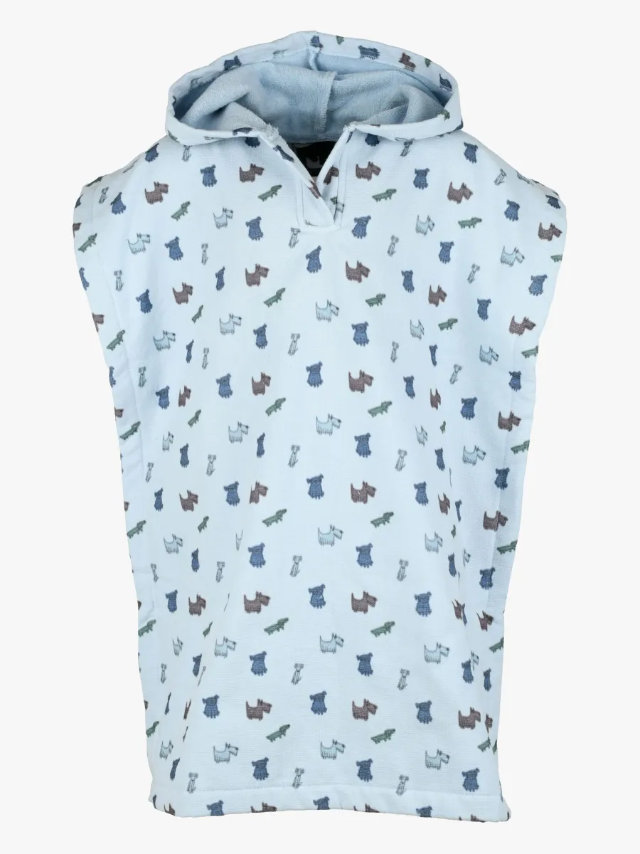 Lindberg Ljusvåg Poncho Handduk, Blue/Light Blue