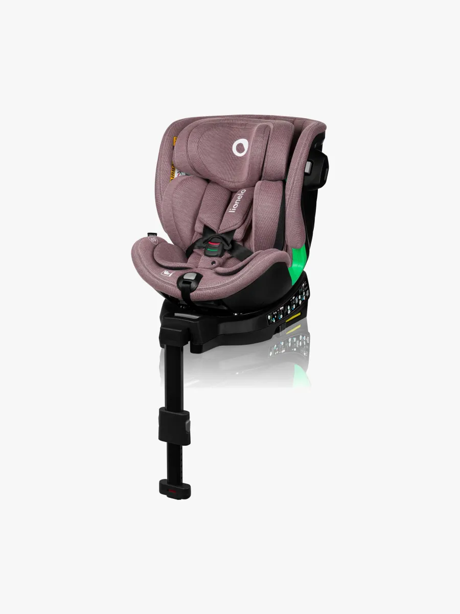 Lionelo Harmony i-Size Bilbarnstol, Pink Mauve Bamboo