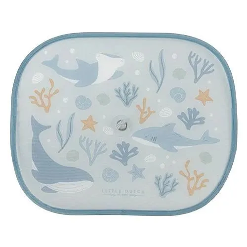 Little Dutch solskydd för bilen Ocean Dreams blå, 2-pack