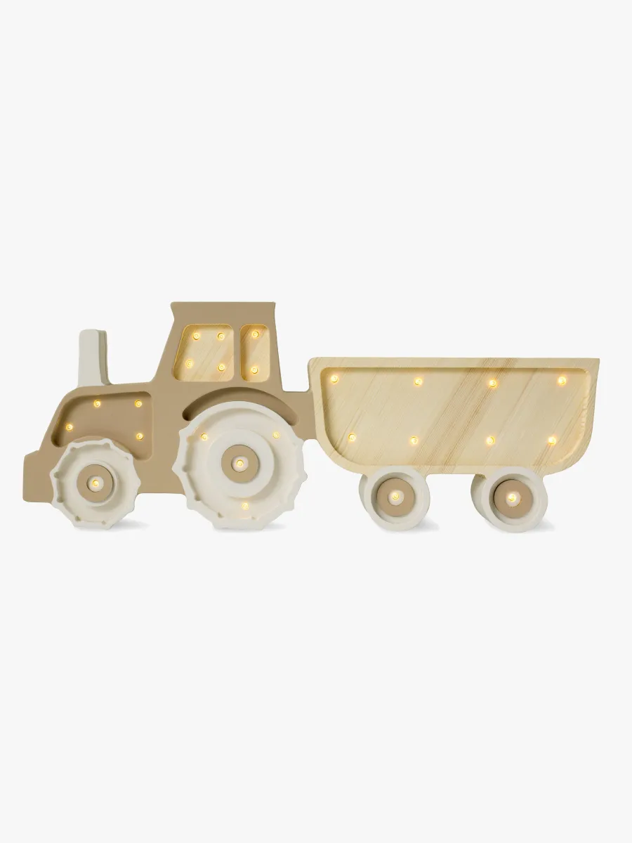Little Lights Lampa Traktor, Coffee Cream, Barnrum