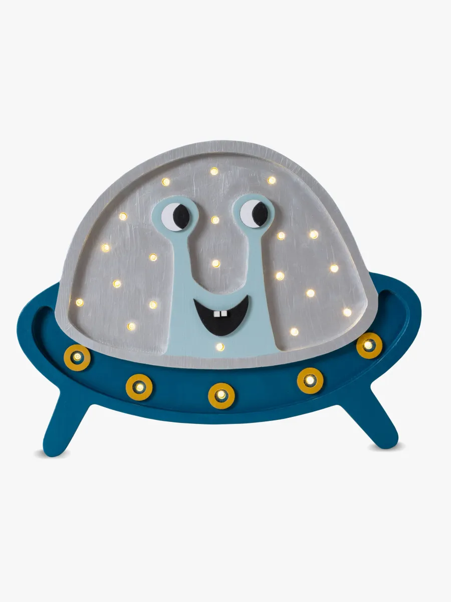 Little Lights Lampa UFO, Silver, Barnrum