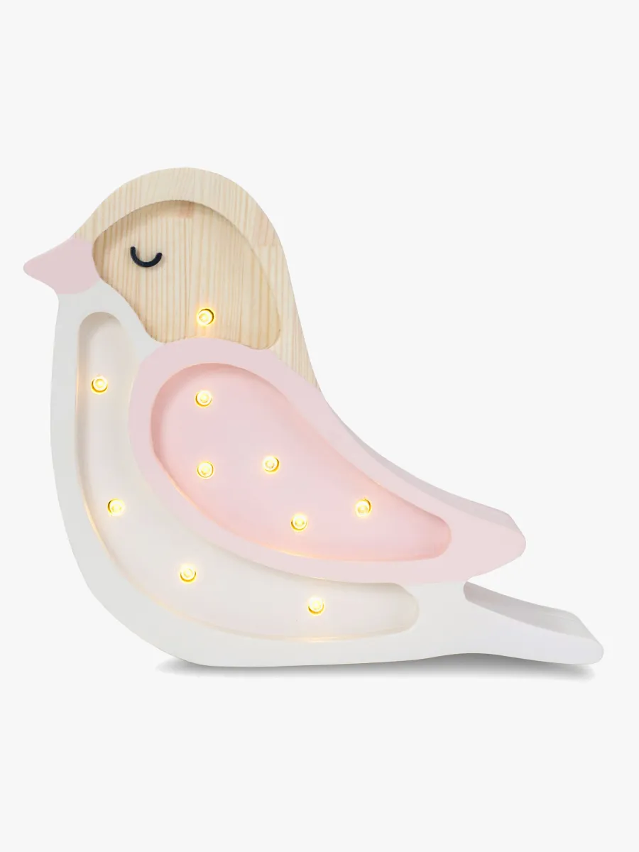 Little Lights Mini Lampa Fågel, Strawberry Cream, Barnrum