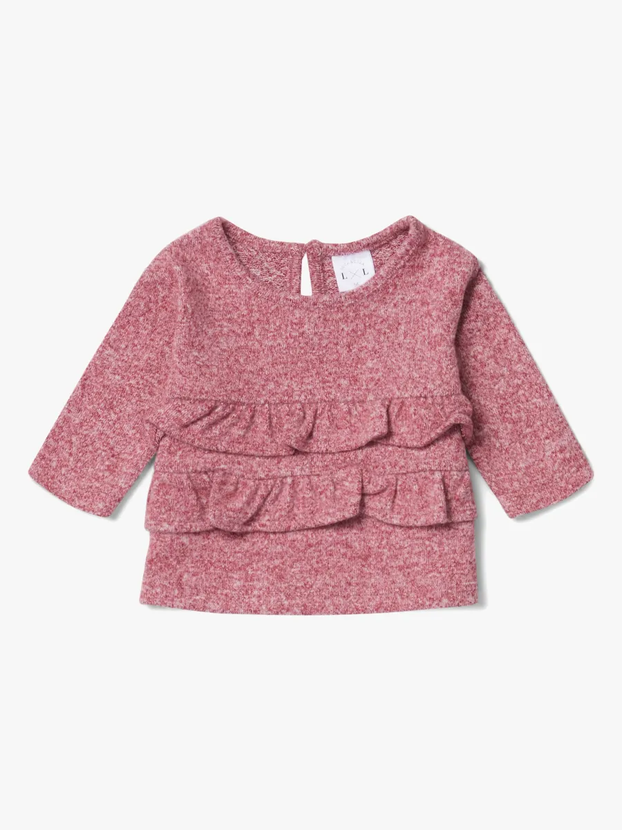 Luca &  Lola Asia Tröja Baby, Dark Pink Melange 62