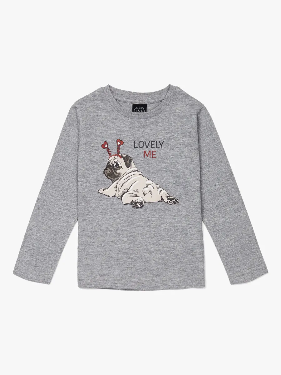 Luca &  Lola Dalenna Långärmad T-shirt, Grey Melange 122-128