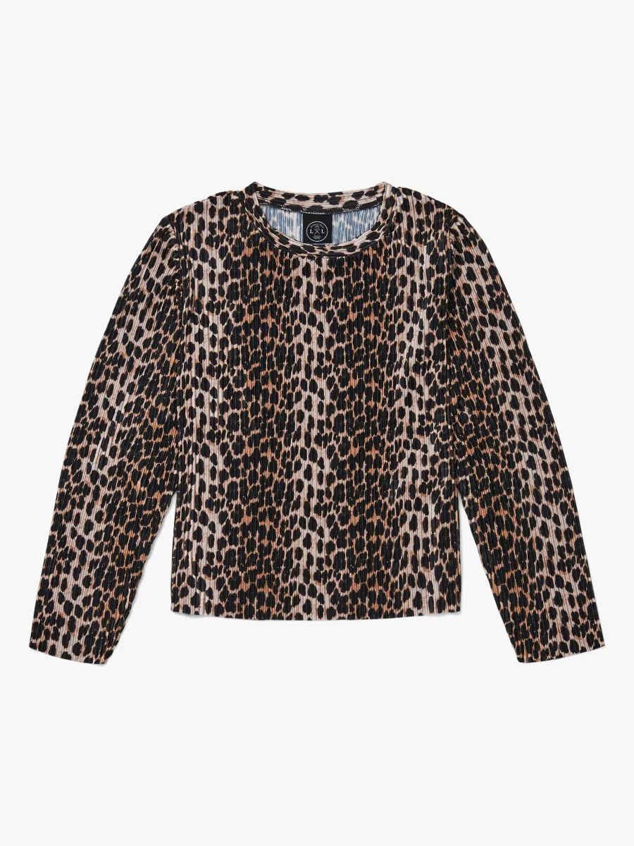 Luca &  Lola Elettra Långärmad Topp, Leopard 146-152