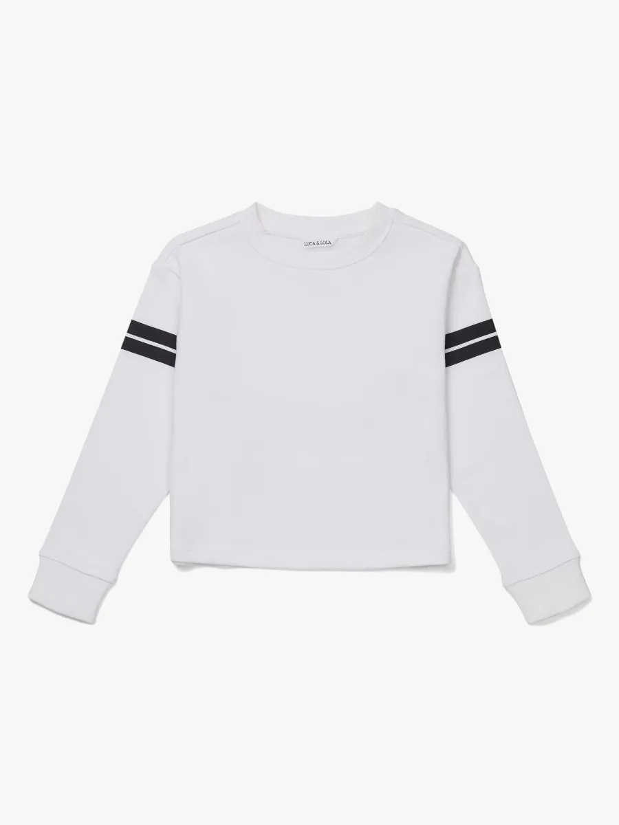 Luca &  Lola Hannah Tröja, White/Stripes 134-140