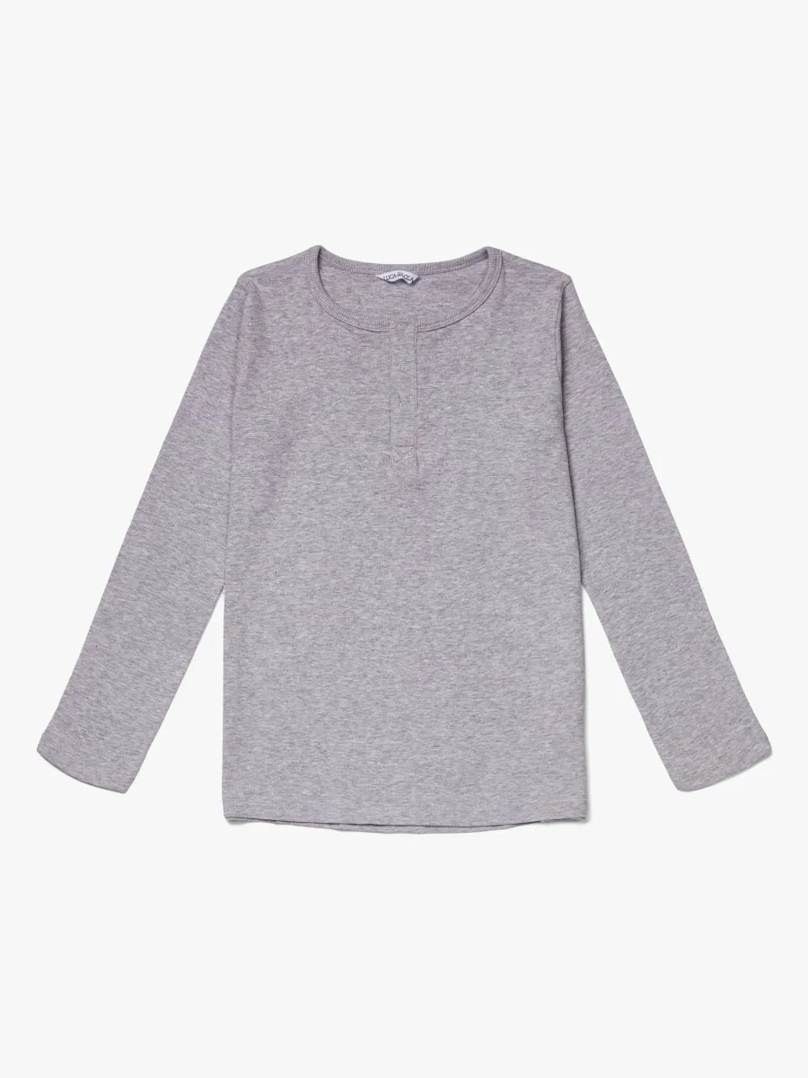 Luca &  Lola Jacopo Långärmad T-Shirt, Grey Melange 134-140