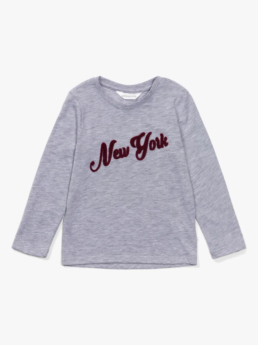 Luca &  Lola Lauro Långärmad T-Shirt, Grey Melange 110-116