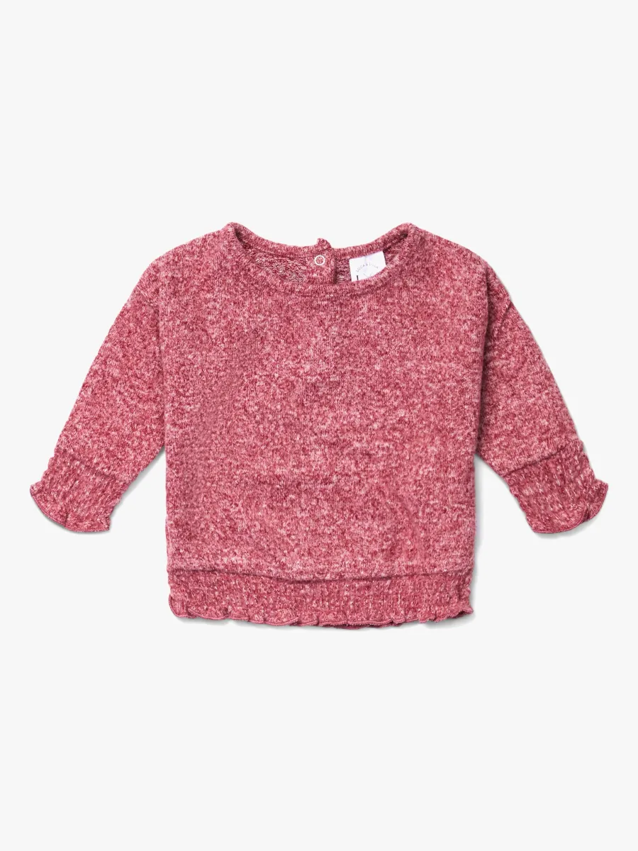 Luca &  Lola Pasqualina Tröja Baby, Dark Pink Melange 74