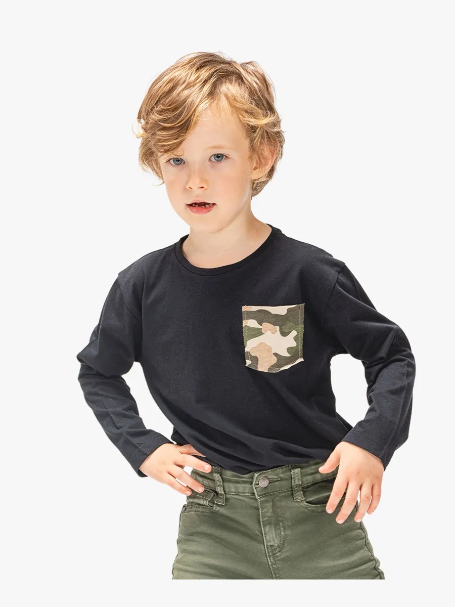Luca &  Lola Piero Långärmad T-Shirt, Black 134-140