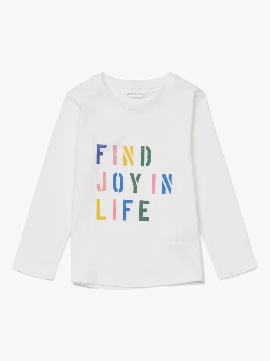 Luca &  Lola Prato Långärmad T-Shirt, Offwhite 110-116