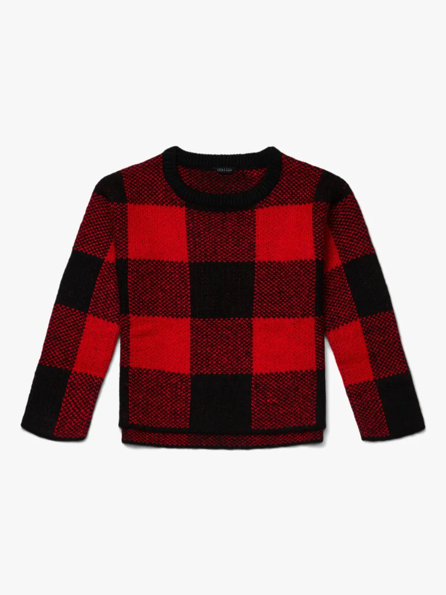 Luca &  Lola Venezia Tröja, Red/Black 134-140