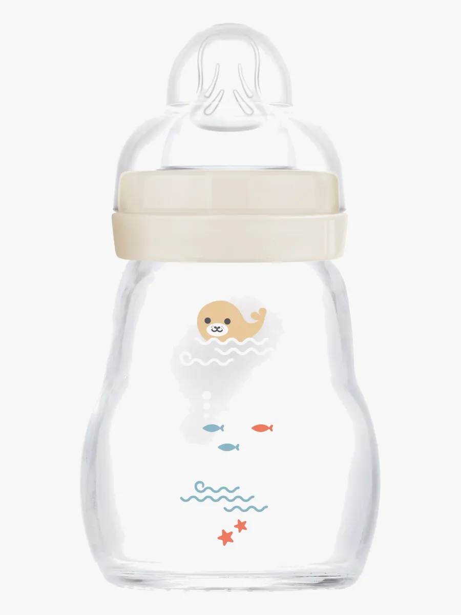 MAM Feel Good Nappflaska Glas 170 ml, Neutral