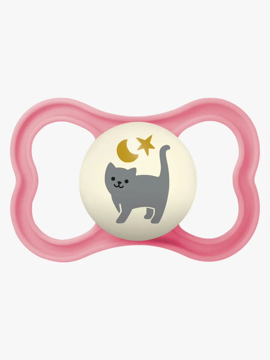 MAM Supreme Night Napp Silikon 6-16m, Rosa