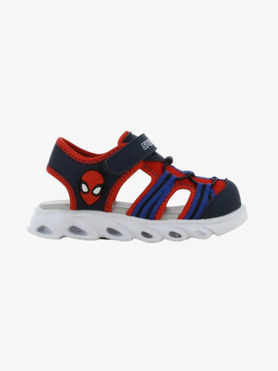 Marvel Spider-Man Blinkande Sandaler, Navy/Red, 31