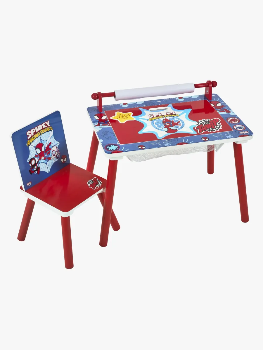 Marvel Spidey &  His Amazing Friends Skrivbord med Stol, Röd