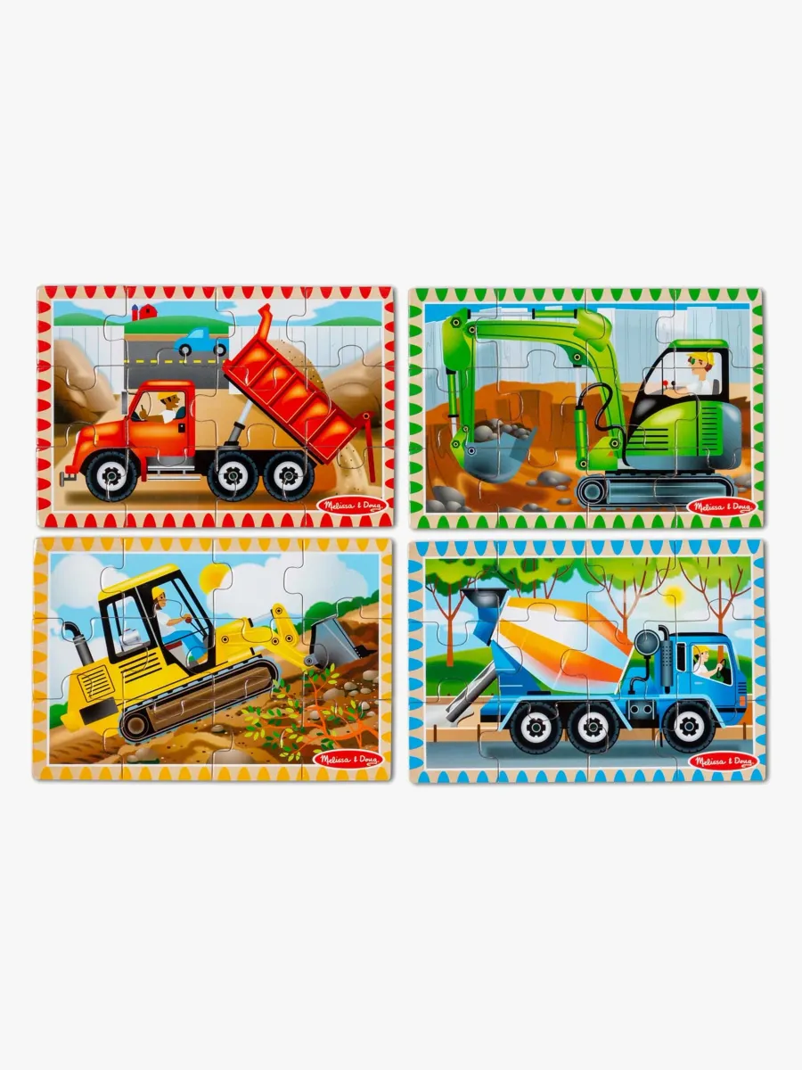 Melissa &  Doug Pussel Byggnadsfordon 4-i-1 12 Bitar