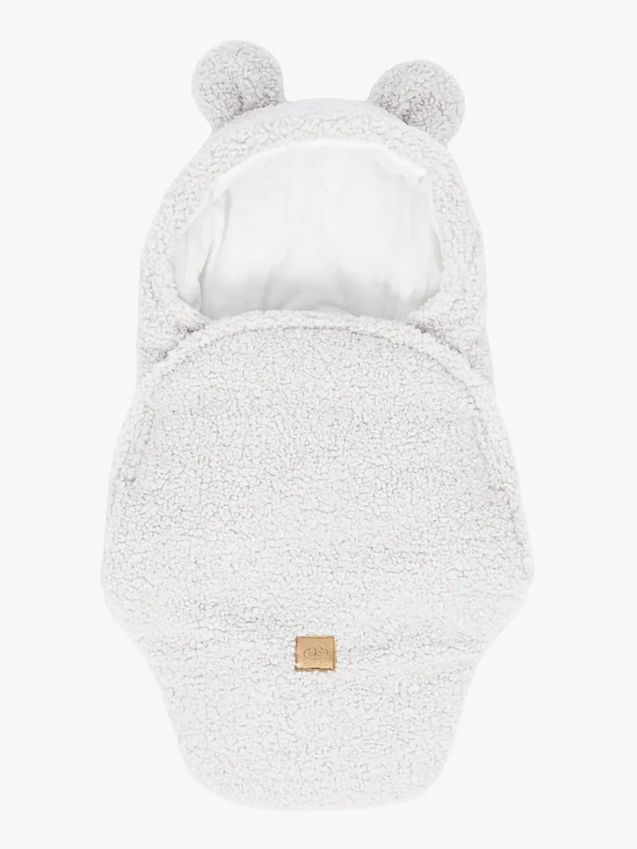 MeowBaby Bearly Swaddler med Björnöron, Offwhite