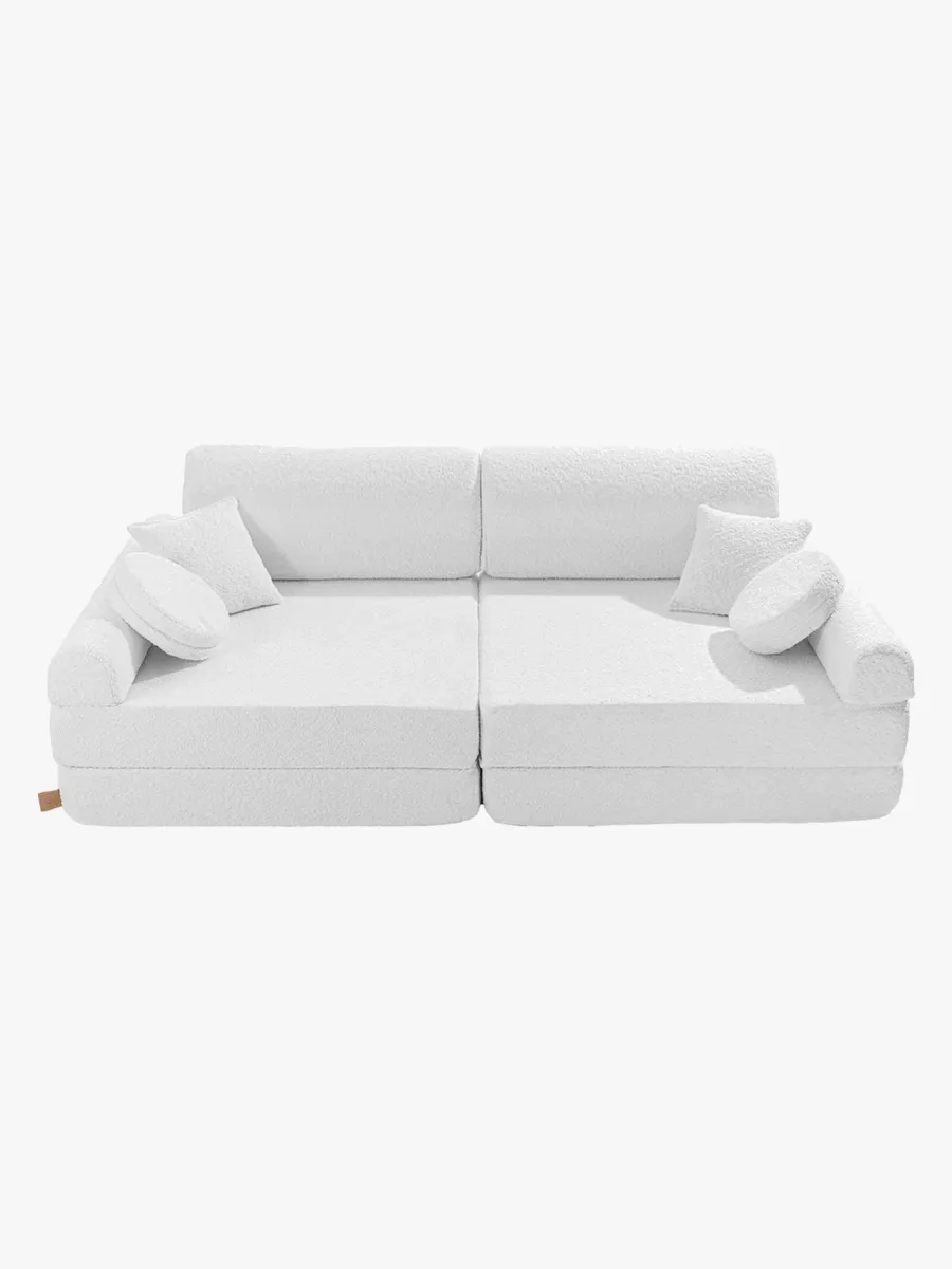 MeowBaby Boucle Premium Soffa, White