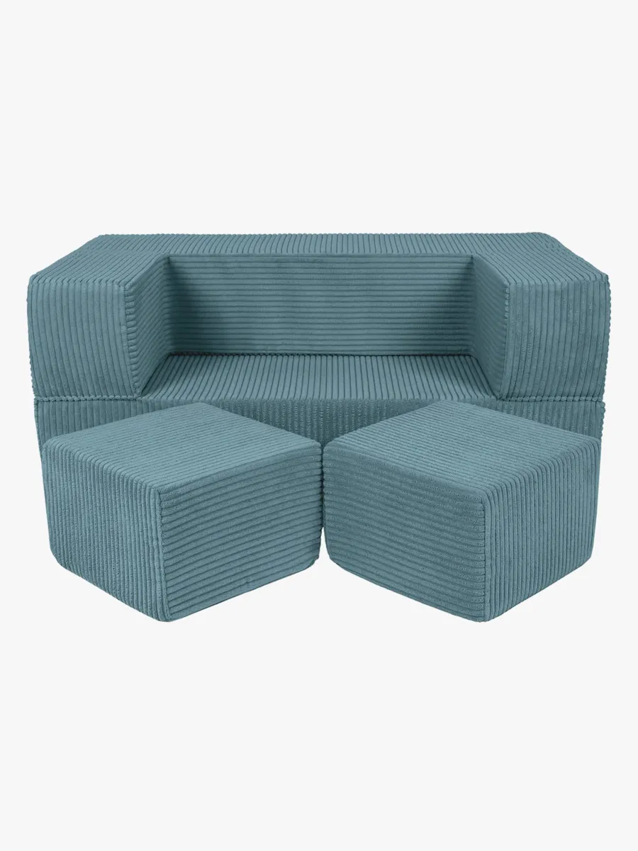 Meowbaby Play Aesthetic Cube  Byggbar Soffa, Turkos