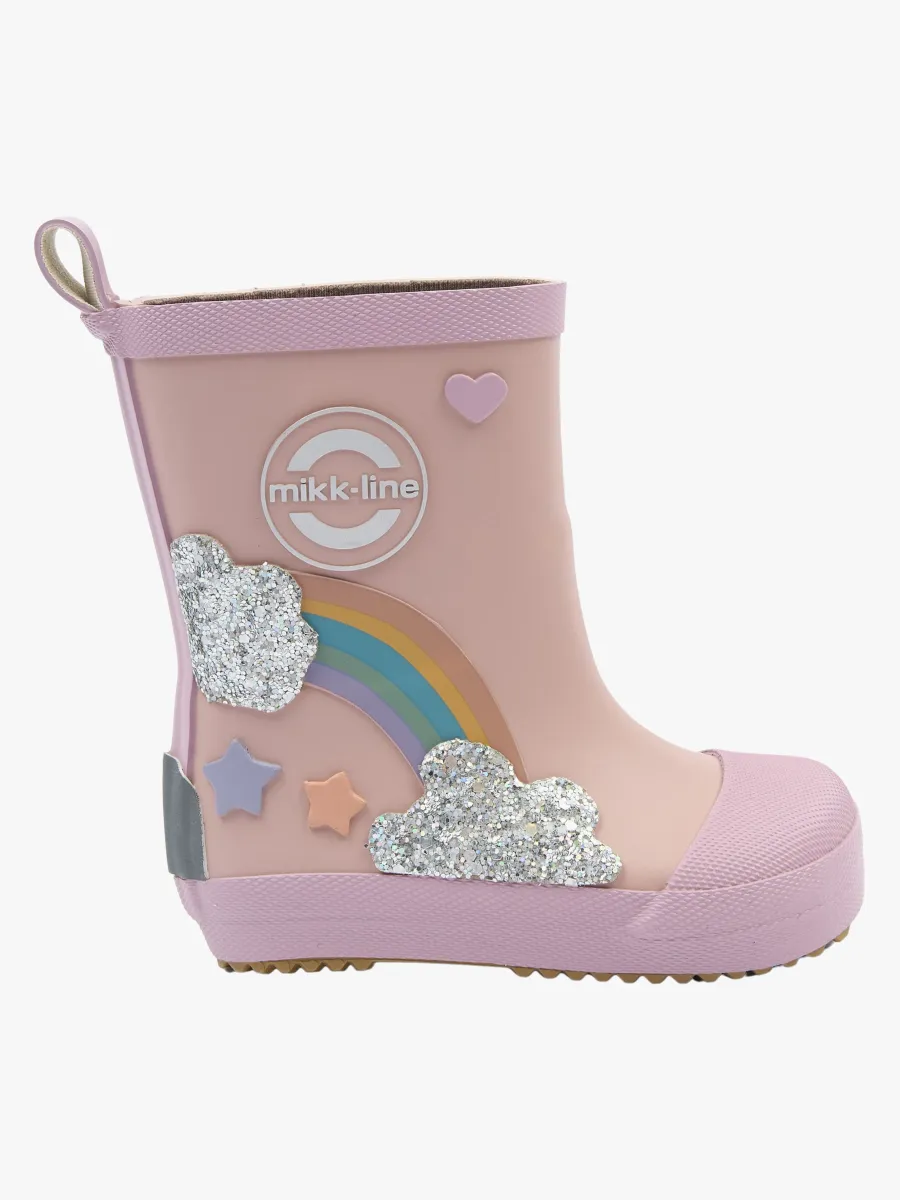 Mikk-Line Barefoot Rainbow Gummistövlar, Adobe Rose, 22