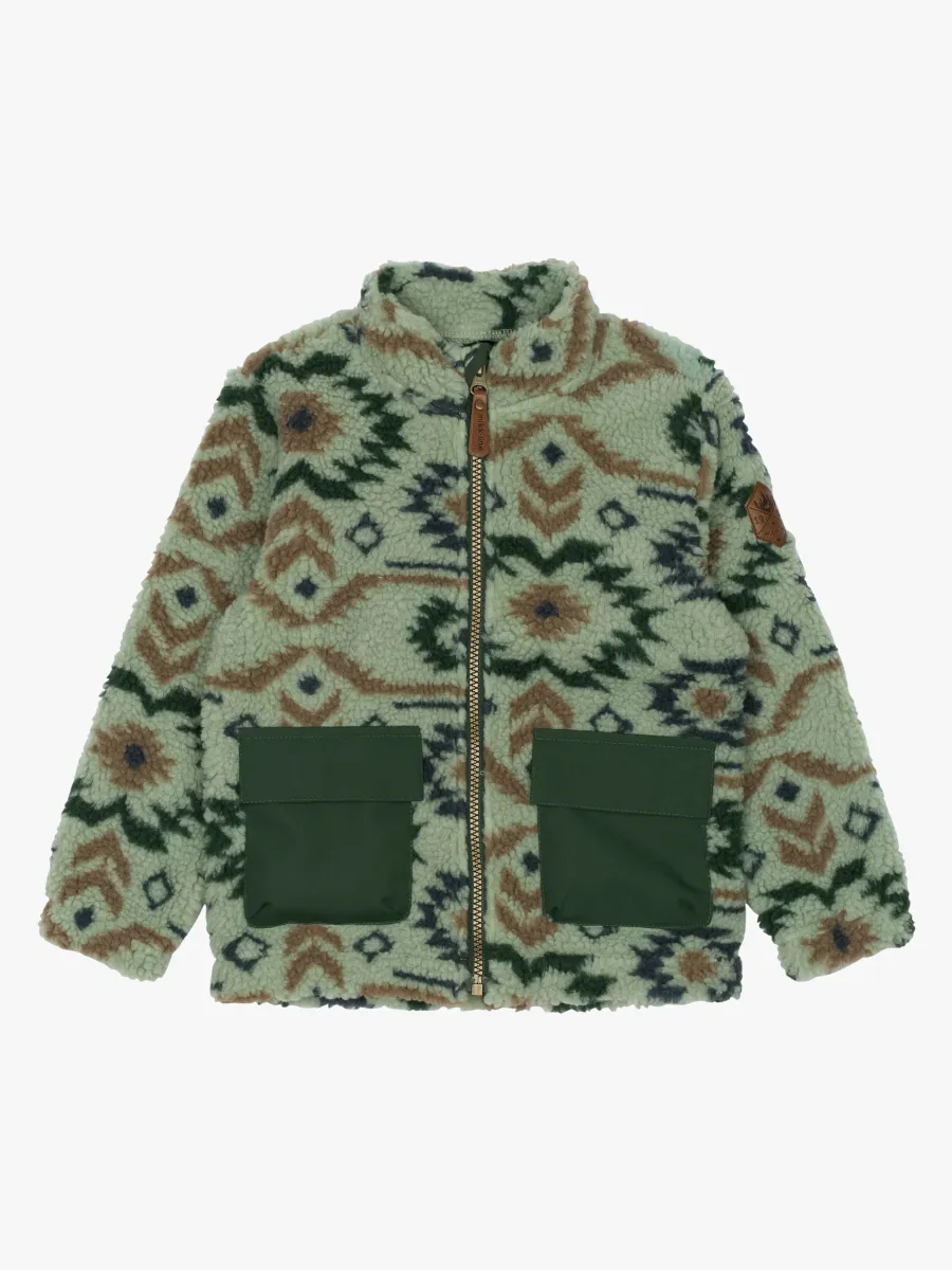 Mikk-Line Teddyjacka, Balsam Green, 140