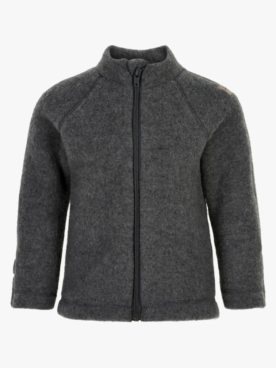 Mikk-Line Ullfleecejacka Baby, Anthracite Melange, 104