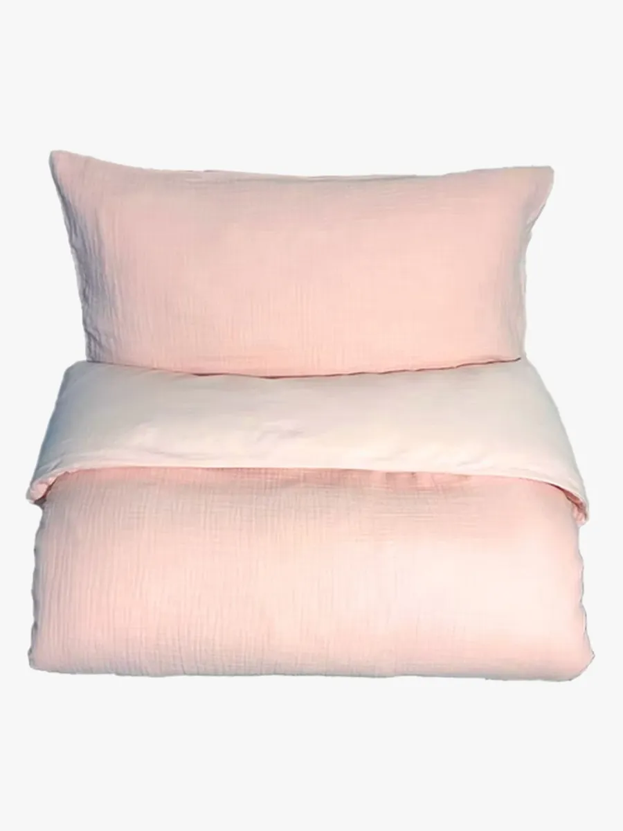 Mini Dreams påslakanset spjälsäng, little wave light pink