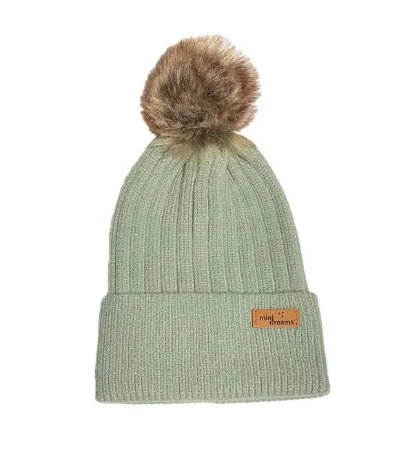 Mini Dreams mössa Fluffy 6mån+, grön