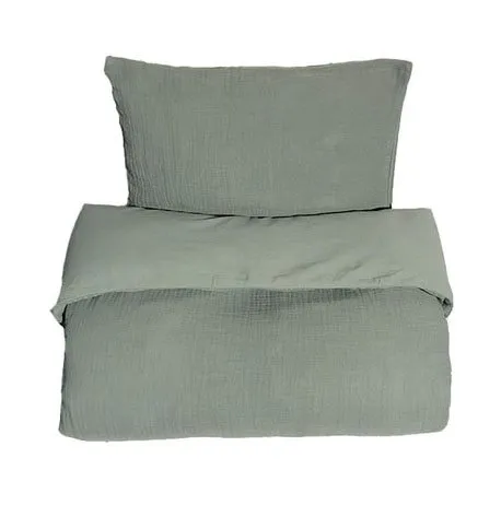 Mini Dreams påslakanset vagn/vagga, little wave dark green