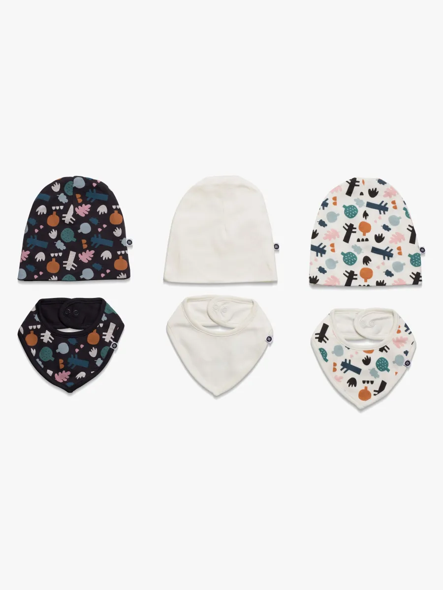 MiniMys Mössa &  Bib 6-Pack Art, Marshmallow 56-62