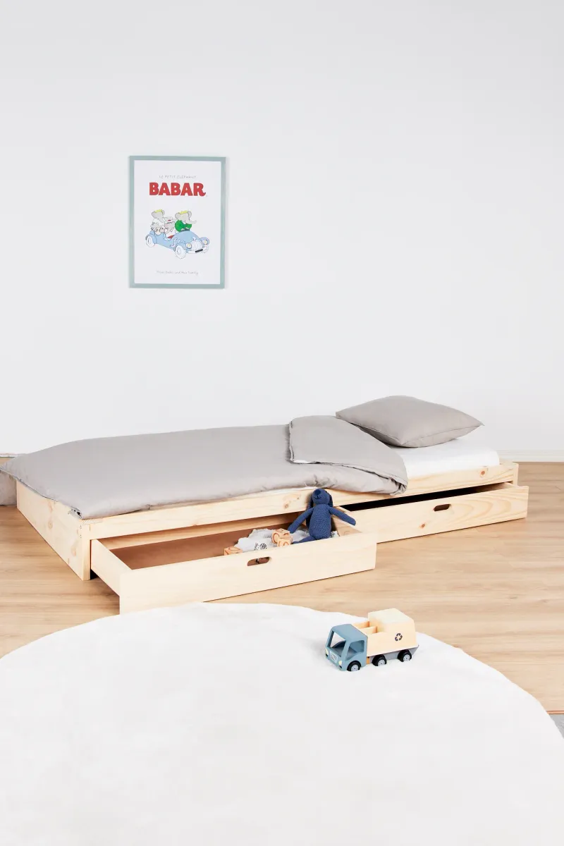 Minitude ATLAS Juniorsäng 90x200, Natur