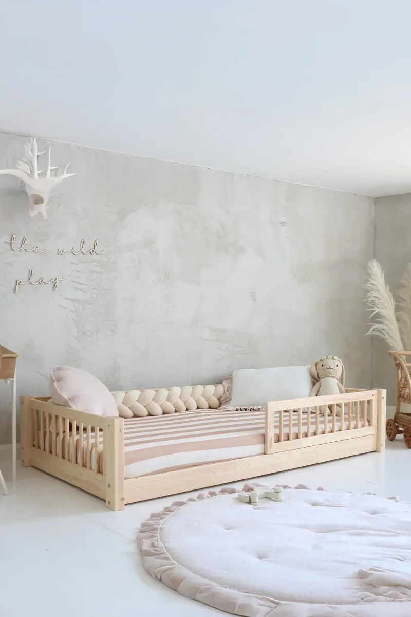 Minitude LEWIS Juniorsäng/Montessorisäng 80x160, Natur