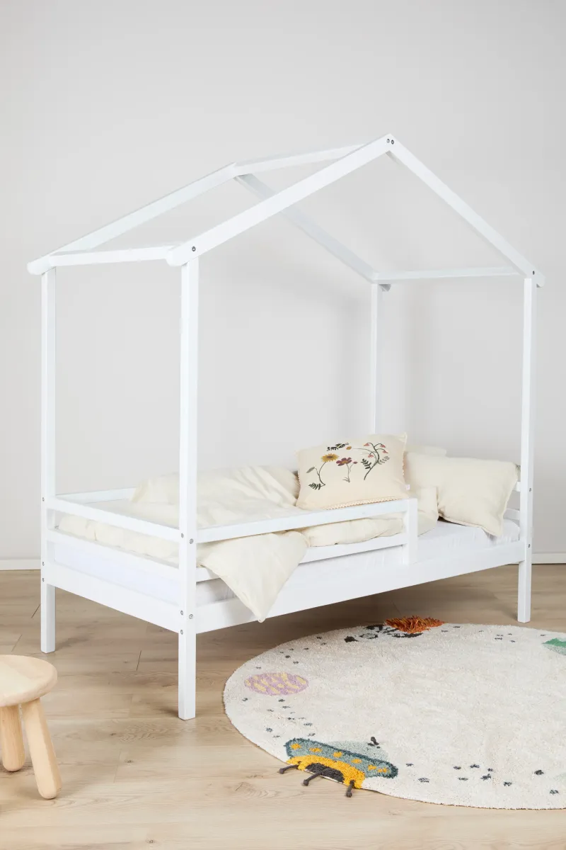 Minitude Nordic JAXSON Hussäng 70x140, Vit, Barnsäng, Juniorsäng