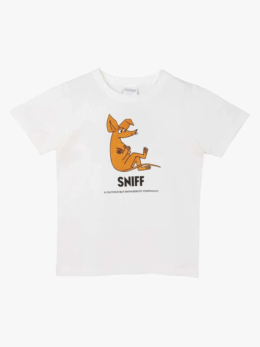 Mumin Karaktär Sniff T-shirt, Vit, 86-92