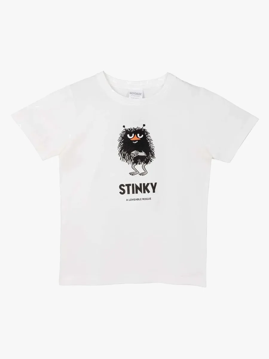 Mumin Karaktär Stinky T-shirt, Vit, 86-92