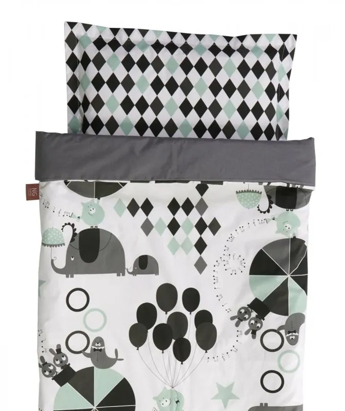 NG Baby påslakanset junior/vuxen, circus black