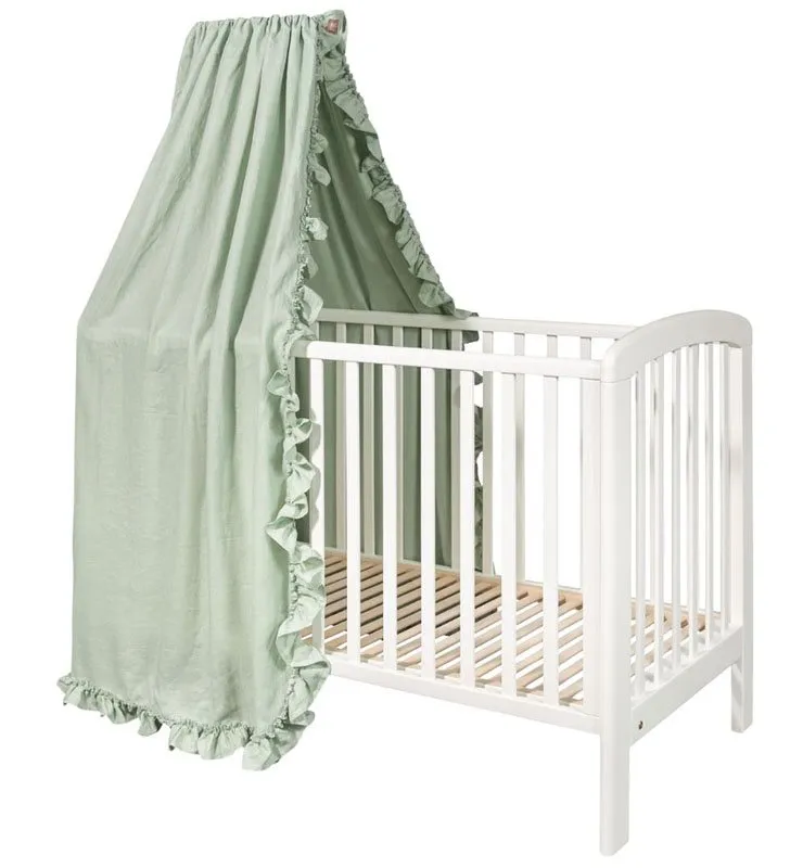NG Baby sänghimmel med volang, MOOD sage green