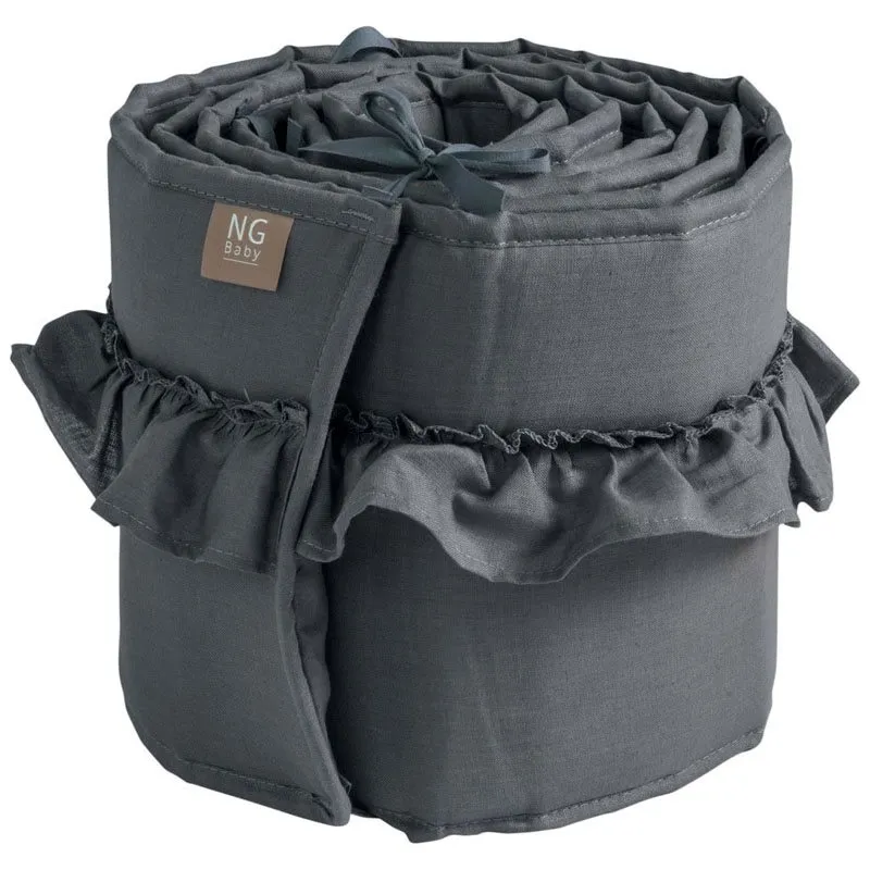 NG Baby spjälskydd vagga, MOOD volang graphite