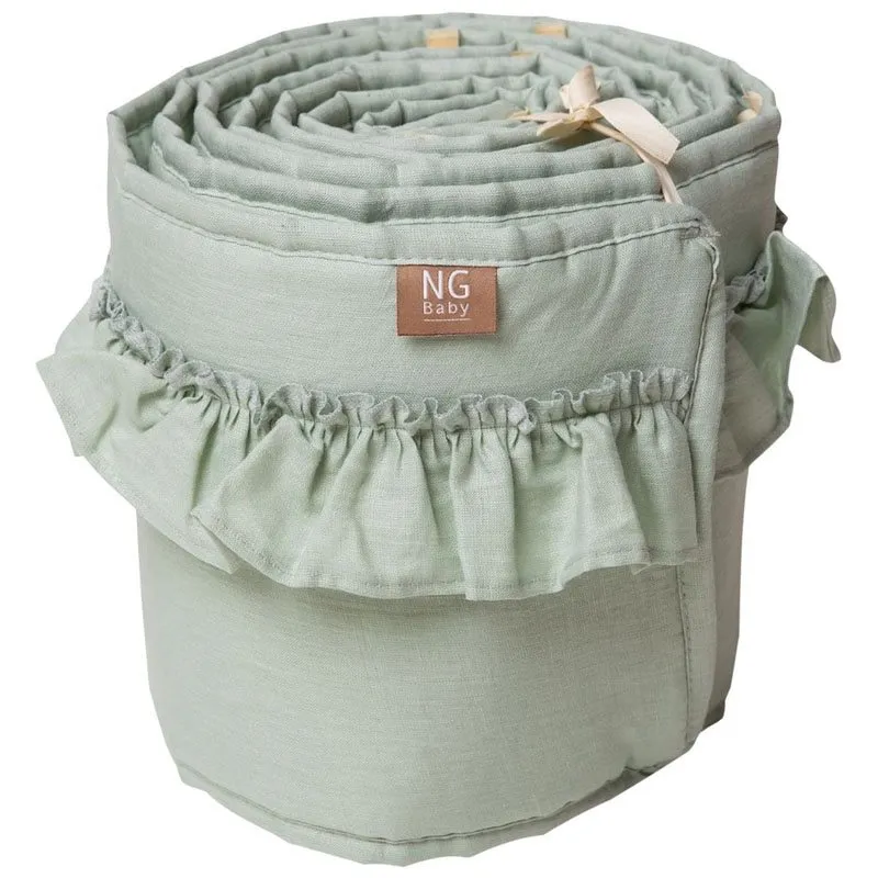 NG Baby spjälskydd vagga, MOOD volang sage green