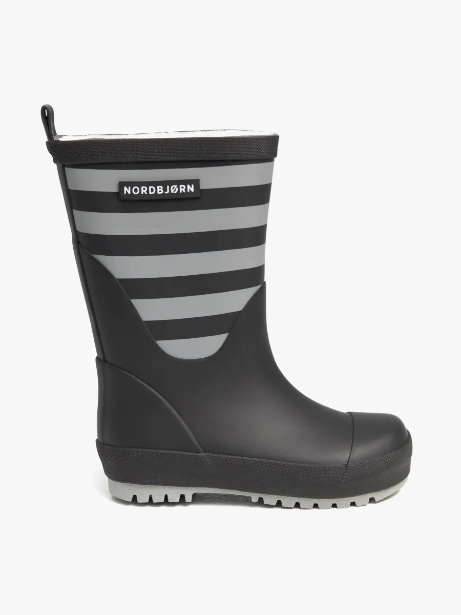 Nordbjørn Dunder Fodrade Gummistövlar, Grey/Black, 26