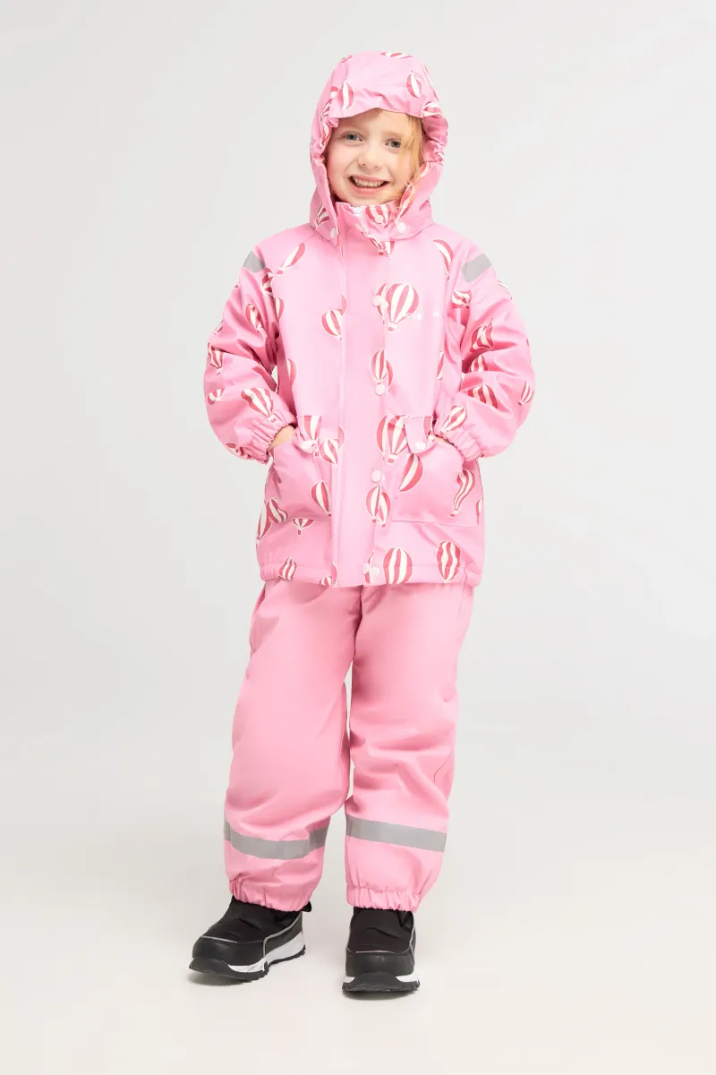 Nordbjørn Nordvik Fodrat Regnställ, Rosa, 86-92