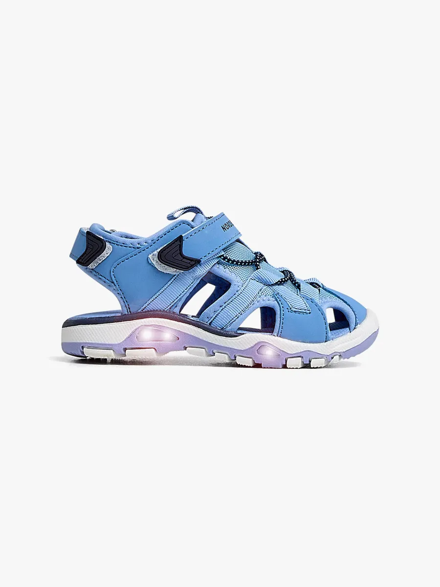 Nordbjørn Safari Blinkande Sandal, Blå, 27