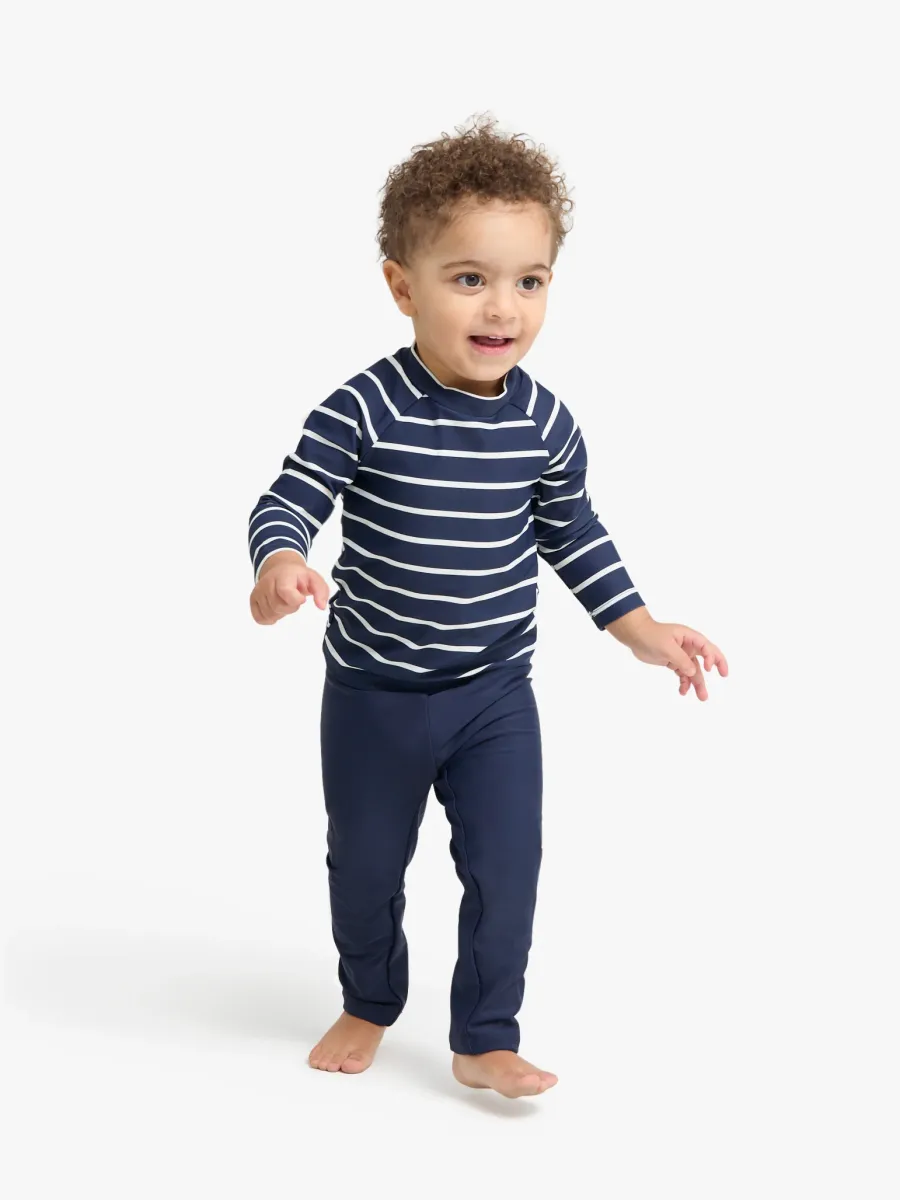 Nordbjørn Sandhamn UV-Set, Navy Stripe, 98-104