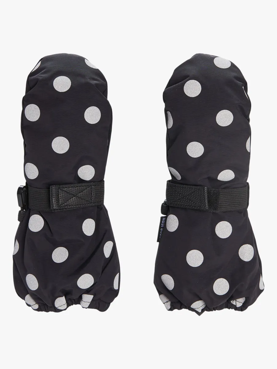 Nordbjørn Stalon Vantar, Black/Silver Dots, 6-8 år