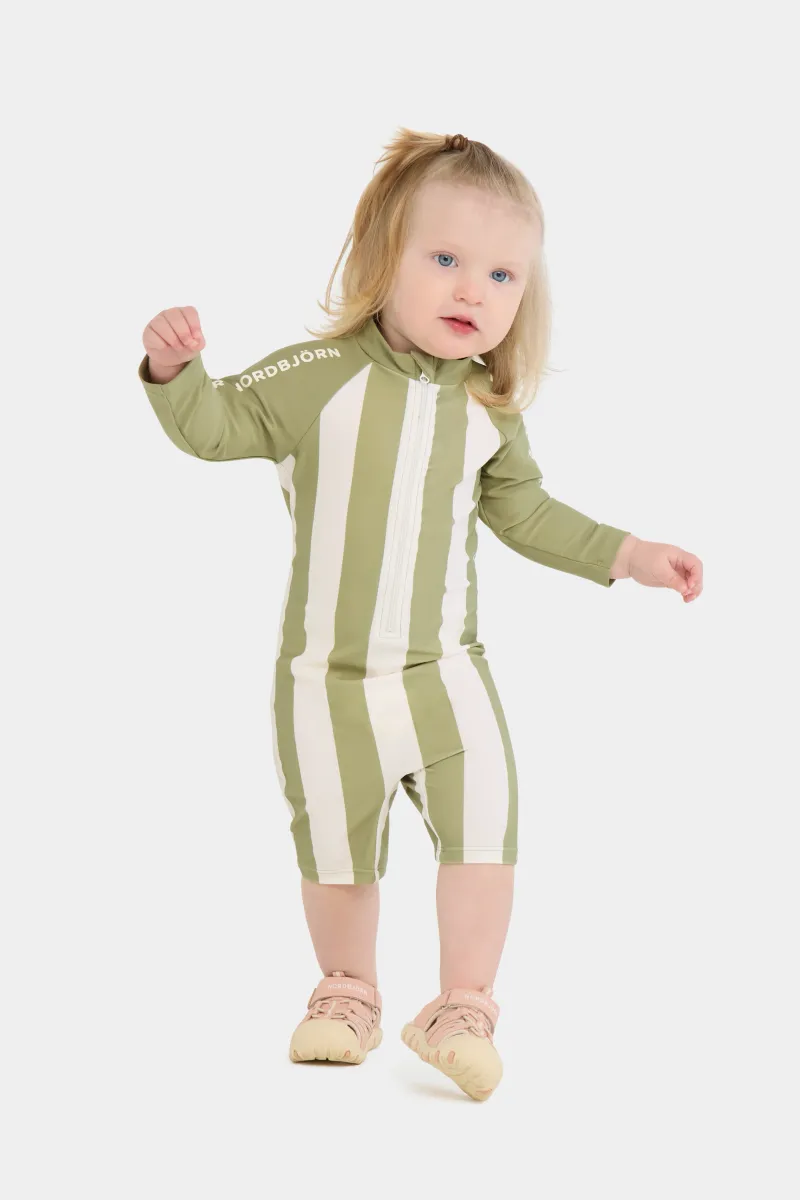 Nordbjörn Hönö UV-Dräkt, Green Stripe, 110-116